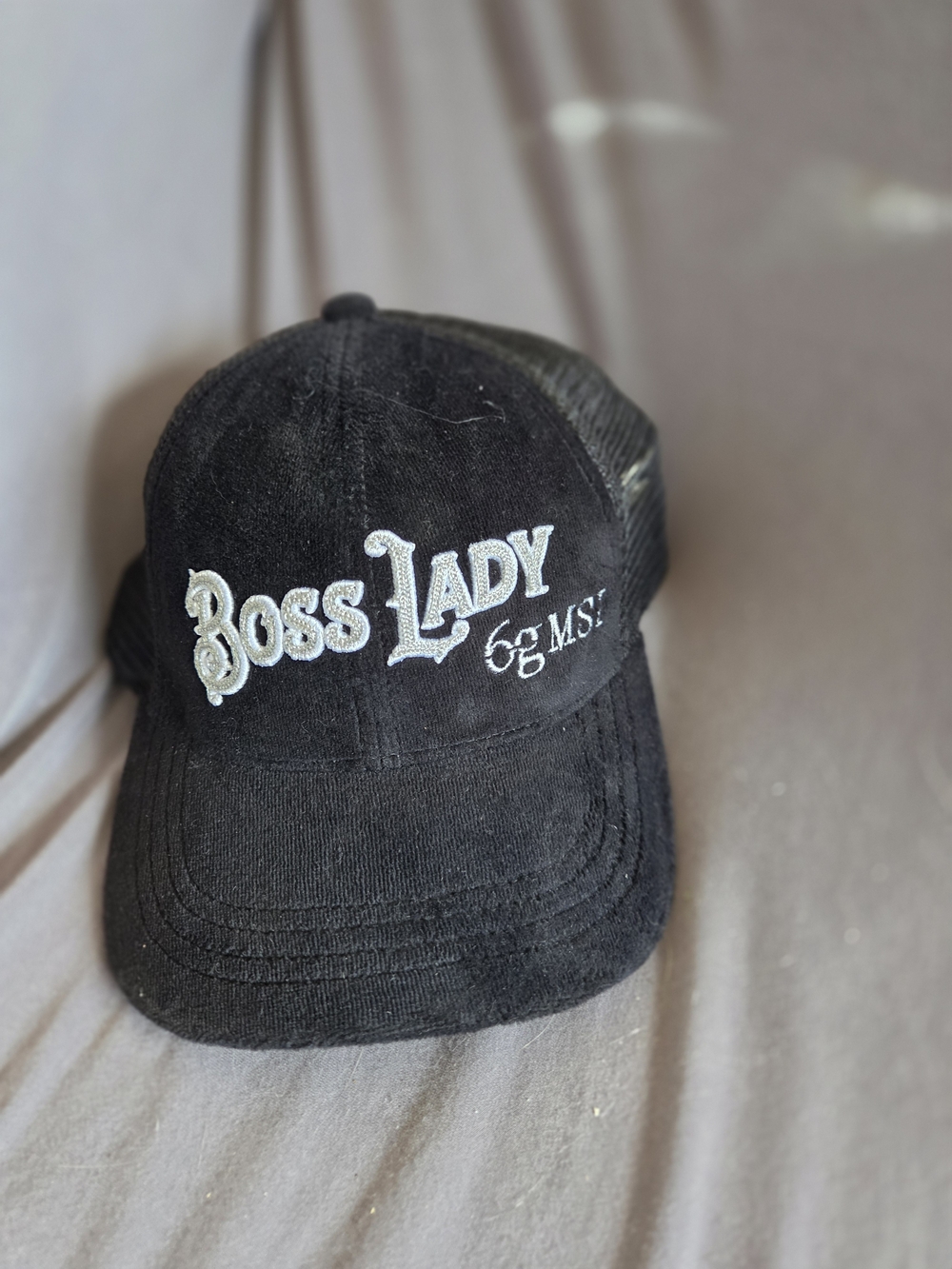 Idyllwind Black 'Boss Lady' Embroidered Trucker Hat